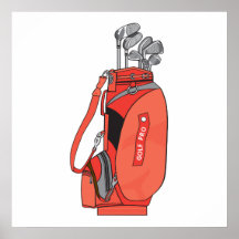 golf clubs print