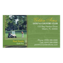 Golf Country Club Business Card