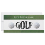 Golf Course Business Gift Certificate rack cards
