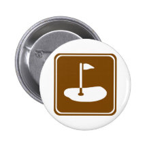Golf Course Highway Sign Button