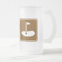Golf Course Highway Sign Coffee Mug