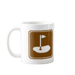 Golf Course Highway Sign mugs