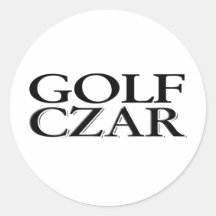 Golf Czar Round Sticker