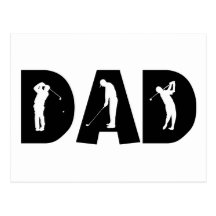 Golf Dad Gift Post Card