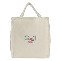 Golf Diva embroidered bags