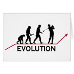 Golf Evolution Greeting Cards