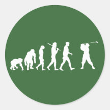 Golf Evolution golfers golfing club house gift Stickers