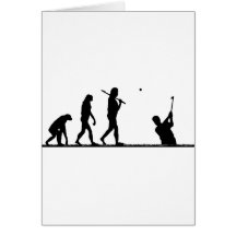 golf evolution greeting card