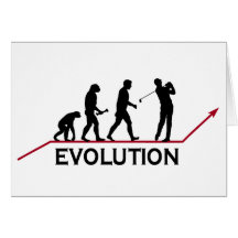 Golf Evolution Greeting Cards