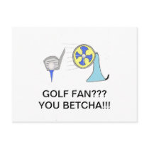 golf fan products postcard