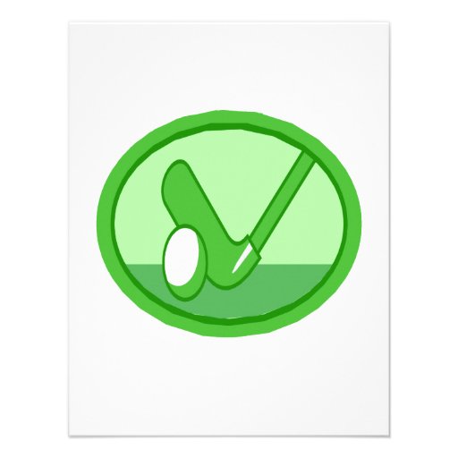 Golf green logo custom invites
