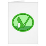 Golf green logo greeting cards