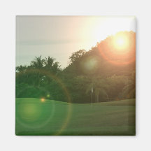 Golf Green Square Magnet