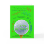 Golf Jokes birthday card
