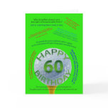 Golf Jokes birthday card for 60 year old