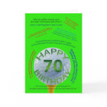 Golf Jokes birthday card for 70 year old