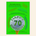 Golf Jokes birthday card for 70 year old cards
