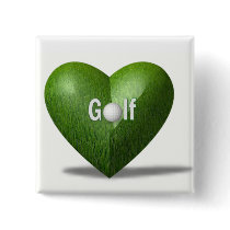 Golf Lover Design Square Button