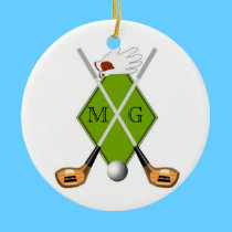 Golf Monogram Ornament ornaments
