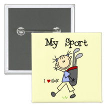 Golf My Sport T-shirts and Gifts Pin