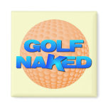 Golf Naked Magnet (orange golf ball)