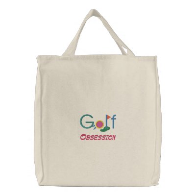 Golf Obsession Embroidered Tote Bag by GolfClub