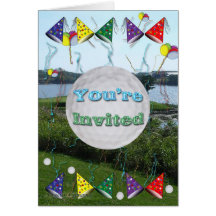 Golf Party Invitation Card