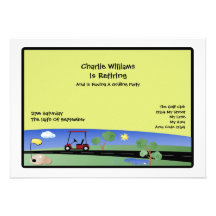 Golf Party Personalised Invitations