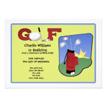 Golf Party Personalised Invite
