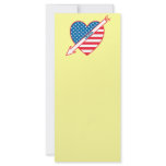 Golf Patriot Heart Flag rack cards