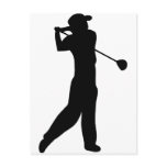 golf player postcards