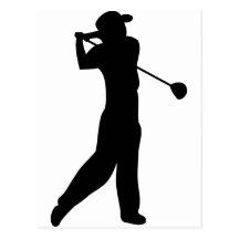 golf player postcards