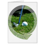Golf Putt Greeting Card