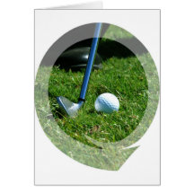 Golf Putt Greeting Card