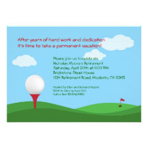 Golf Retirement Party Invitation