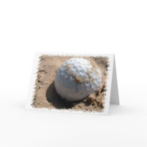Golf Sand Pit Design Greeting Card