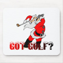 Golf Santa Mouse Mat