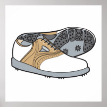golf shoes poster