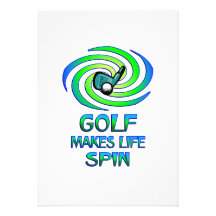 Golf Spins Personalized Invitation