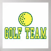 golf team logo design poster