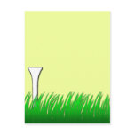 golf tee in grass postcards