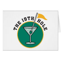 Golf The 19th Hole Drinking Greeting Card