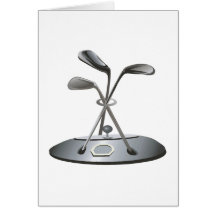Golf Trophy Greeting Cards
