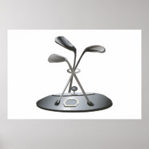 Golf Trophy Poster