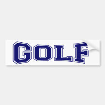 Golf University Style Bumper Stickers