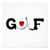 Golf With Golf Ball Tshirts and Gifts Custom Invitations