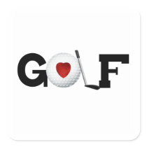 Golf With Golf Ball Tshirts and Gifts Square Stickers