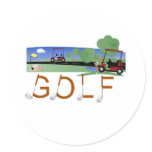 Golf with Golf Carts stickers