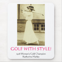 GOLF WITH STYLE! - 1908 Women's Golf Champion Mouse Pads