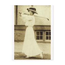 GOLF WITH STYLE! - 1908 Women's Golf Champion Postcard
